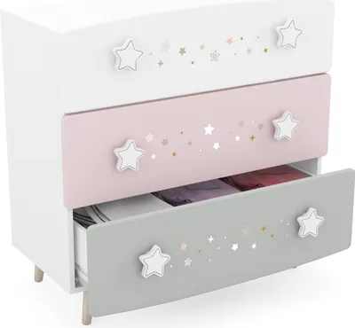 Zdjęcie produktu dla Schubkastenkommode >Savannah< in Weiß aus MDF - 87x86,5x41cm (BxHxT)