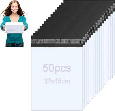 Imagen del producto de Sobres de envío opacos, autoadhesivos, de 32x45 cm, paquete de 50 unidades, para ropa