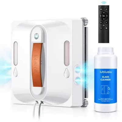 Produktbild von Lubluelu CHYW201 Fensterputzroboter, 9.000 Pa, automatische Routenplanung, Kantenreinigung & beidseitige Sprühdüsen, inkl. 500 ml Glasreiniger