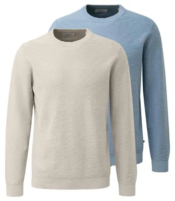 Produktbild von s.Oliver 2er Pack Basic Pullover Baumwolle für hohen Komfort, Bequemer Schnitt für jeden Tag, Strukturierter Stoff