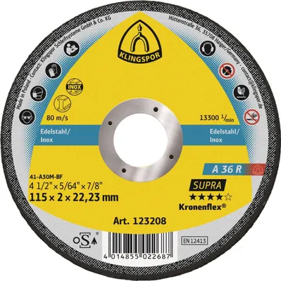 Produktbild von Klingspor A 36 R Trennscheiben, 115 x 2 x 22,23 mm gerade