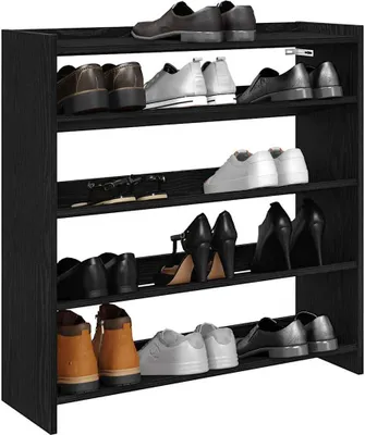 Produktbild von Möbel Schuhregal Schwarz 80x25x81 cm Holzwerkstoff - Schuhständer 859906