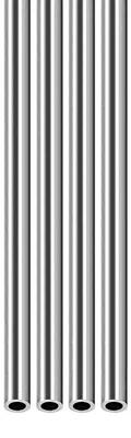 Edelstahlrohr 6x1x250 mm, 304, 4 Stück, poliert
