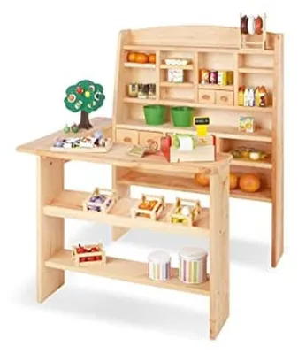 Image de Armoire de rangement avec 4 tiroirs, en bois de couleur naturelle