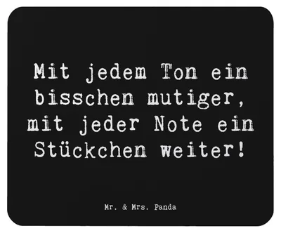 Produktbild von Mr. & Mrs. Panda Mousepad Spruch Ein neues Musikinstrument lernen - Schwarz - Geschenk, Trost, Mouse Pad, Zuversicht, laptop, mauspad, Ziel, Unterstützung, Vertrauem, Mut