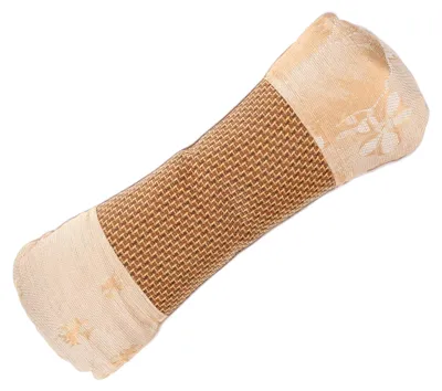 Produktbild von Nackenstützkissen mit Beifußfüllung Ergonomische Nackenrolle Kühlendes Sommerkissen Waschbar Leicht für Zuhause und Reisen