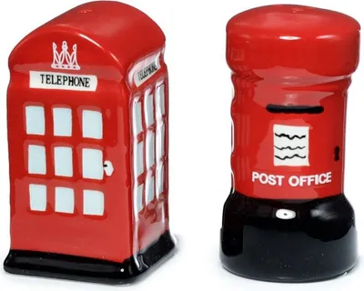 Produktbild von Salz & Pfefferstreuer London Icons Set Keramik Telefonzelle Briefkasten