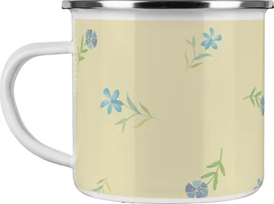 Produktbild von Mr. & Mrs. Panda Teetasse Ostern Frühstück - Blumig - Geschenk, Emaille Becher, Motivtasse, Küken, Haferl, Pott, Tasse, Frühling, Ostergrüße, Hase