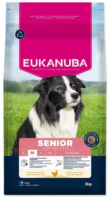 Productafbeelding van EUKANUBA Senior Medium droogvoer, rijk aan vers kippenvlees, 3 kg