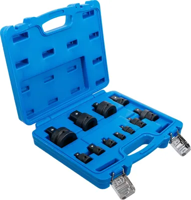 Productafbeelding van BGS 25140 Set van krachtadapters en cardaanverbindingen, 6,3 (1/4") - 25 (1"), 11-delig.