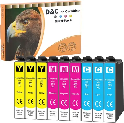 Produktbild von DC 9x 603XL Druckerpatronen Kompatibel für Epson 603 XL Patronen, für Expression Home XP-2100 XP-2150 XP-3100 XP-4100, Workforce WF-2835 WF-2850 DWF