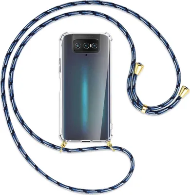 Produktbild von Handykette Backcover-Schutzhülle mit Band (Metall goldfarben) für Asus Zenfone 7 ZS670KS - camouflage