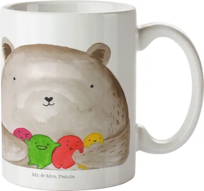 Produktbild von Mr. & Mrs. Panda Tasse Bär Gefühl - Weiß - Geschenk, Verrückt, Durchgedreht, Kaffeetasse, kaffeebecher bedruckt, Wahnsinn, Teddy, Teetasse, Kaffeepott
