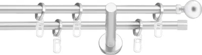 Produktbild von SN Deco - Innenlaufgarnitur Venedig, 16 mm, 2-Lauf, chrom-matt, 120 cm