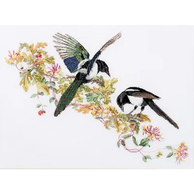 Productafbeelding van Thea Gouverr Kreuzstich Stickpackung "Elster Aida", Zählmuster, 60x70cm