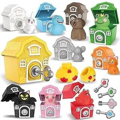 Image de Omgoods - Jouets Montessori à partir de 3 ans - Ensemble de jeu éducatif de ferme, 30 pièces