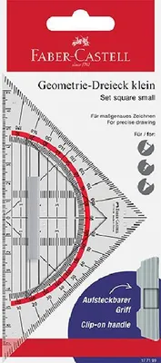Produktbild von FABER-CASTELL Geometrie-Dreieck klein mit Griff 14cm