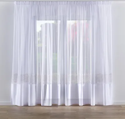 Produktbild von Dekoria Gardine mit Kräuselband, weiß, 100 x 160 cm