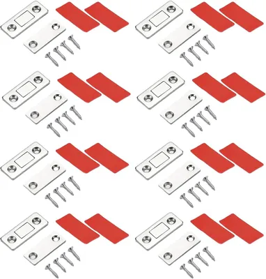 Produktbild von Badezimmeraufbewahrung Türmagnet, 8 Stück Klebemagnete, selbstklebende Türmagnete, magnetischer Türschließer, magnetische Schnapper-Klebemagnet