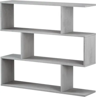 Produktbild von Bücherregal - Bibliothek Grau Beton 24x110x97h cm