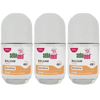 Immagine prodotto di Sebamed Balsam Deo Roll Sensitive Roll On senza alluminio 50ml confezione da 3