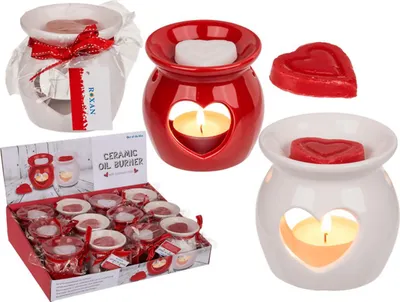 Produktbild von Aromalampe mit Duftmelt (Rose) Herz