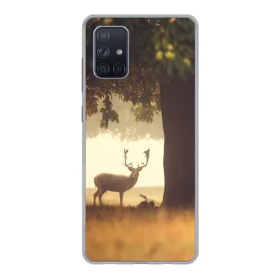 Produktbild von MuchoWow® Handyhülle Schutzhülle Hülle für Samsung Galaxy A51 5G Hirsche - Bäume - Wald Silikon Softcase Handy Hülle - Abbildung