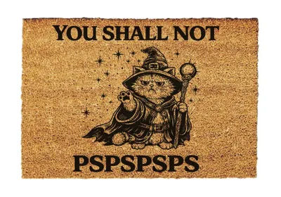 Produktbild von You Shall Not PSPSPSPS – Fußmatte im Stil von Der Herr der Ringe | Geschenk „Der Herr der Ringe“ | Geschenk für Katzenliebhaber