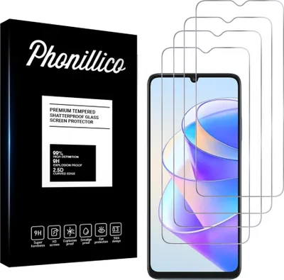Zdjęcie produktu dla Szkło hartowane do HONOR X7A [4 sztuki] Folia ochronna na ekran odporna na zarysowania Phonillico®