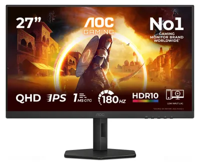 Produktbild von AOC G4 Q27G4XF Computerbildschirm 68,6 cm (27") 2560 x 1440 Pixel Quad HD LED Schwarz, Grau