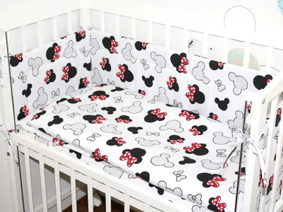 Produktbild von Baby Bettwäsche für Beistellbett 40x90cm Set mit Nestchen Spannbettlaken 6 teilig - D20