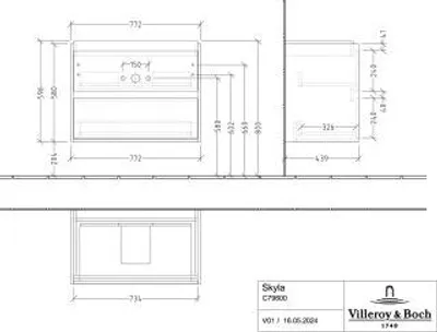 Produktbild von Villeroy & Boch C79600AF WTUS Skyla C79600 772x596x439mm 2