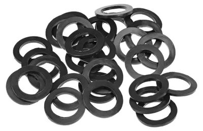 Produktbild von 30 schwarze Gummiringe, 30 mm Außendurchmesser, 20 mm Innendurchmesser, 2,3 mm dick.