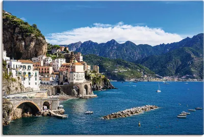 Produktbild von ARTland Leinwandbild Atrani an der Amalfiküste in Italien Größe: 90x60 cm
