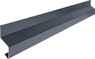 Produktbild von PRECIT Wandanschluss- Tropfkantenprofil Universalzubehör Smart Anthrazitgrau RAL 7016 1000 mm x 50 mm x 20 mm