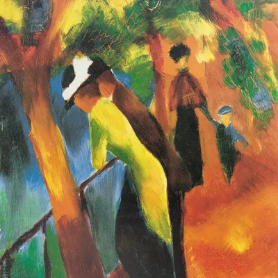 Produktbild von August Macke Kunstdruck Bild - Sonniger Weg, 1913 (100 x 100 cm)