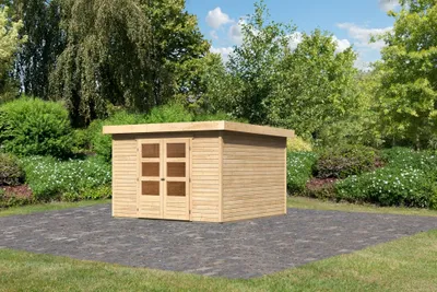 Produktbild von Karibu Gartenhaus Gerätehaus Askola 6 naturbelassen 302x306x216 cm