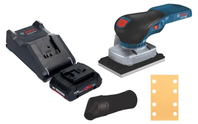 Obrázek produktu pro Bosch GSS 18V-13 Professional akumulátorová excentrická bruska 18 V 100 x 110 mm + 1x akumulátor ProCORE 4,0 Ah + nabíječka