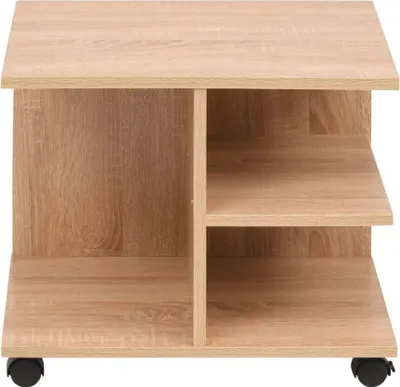 Image de vidaXL Table d'appoint à roulettes 50×35×42 cm Chêne brun