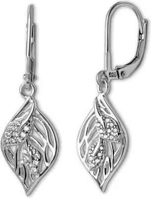 Produktbild von Damen SilberDream Ohrringe silberfarbenen weiß Ohrhänger 925 Silber D2SDO4442W