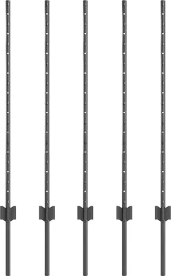 Produktbild von Eleganten-Stil Zaunpfosten 10 Stück U- Kanal Grau 100 cm Stahl - Zaunzubehör DE38165