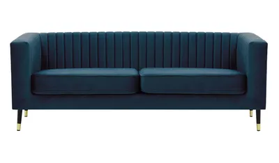 Produktbild von Dreisitzer-Sofa Slender - blau - Velluto 11
