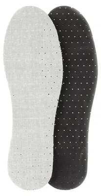 Image de Coccine - Semelles intérieures unies pour hommes/femmes, perforées PP4065 (35,5 EU) (noir/gris)