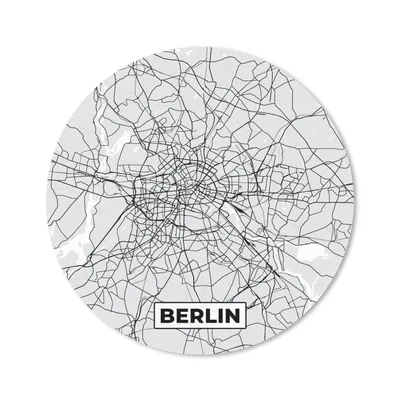 Produktbild von MuchoWow® Mauspad Mousepad Berlin - Karte - Deutschland - Stadtplan 40x40 cm - Mousepads - Maus Mat - Pad - Mausunterlage - Schreibtisch Accessoires