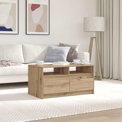 Produktbild von Maison Exclusive - Couchtisch Kunsthandwerk Eiche 90 x 50 x 45 cm Holzwerkstoff