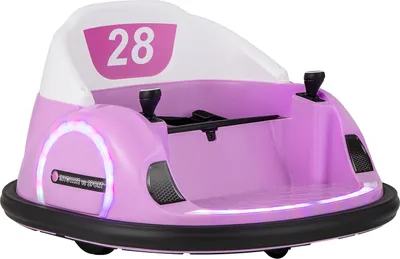 Immagine prodotto di COSTWAY autoscontro elettrico per bambini, autoscontro elettrico con telecomando, luci LED, musica e rotazione a 360 gradi fino a 2 km/h, per bambini da 1,5+ Rosa