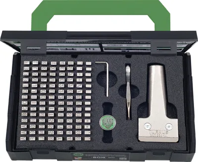 Produktbild von Schlagzahlen-/Schlagbuchstabensatz 333 115-tlg.m.Typenhalter 4mm KUKKO