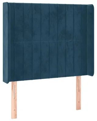 Produktbild von vidaXL Kopfteil mit Ohren Dunkelblau 103x16x118/128 cm Samt