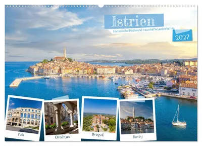 Immagine prodotto di Istria - Città storiche e paesaggi da sogno (calendario da parete 2027, formato DIN A2 orizzontale), calendario mensile CALVENDO