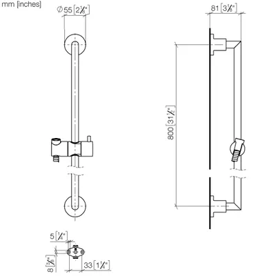 Produktbild von Dornbracht TARA Duschgarnitur, ohne Handbrause, 26413892-27